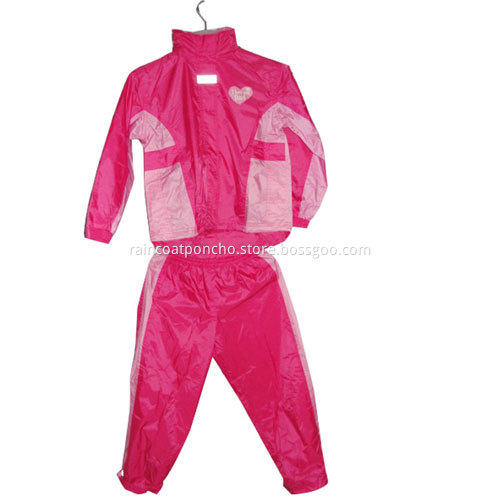 100% Polyester Waterproof Children Rain Suit